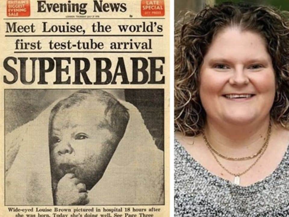 Louise Brown, what about the first baby born by IVF?