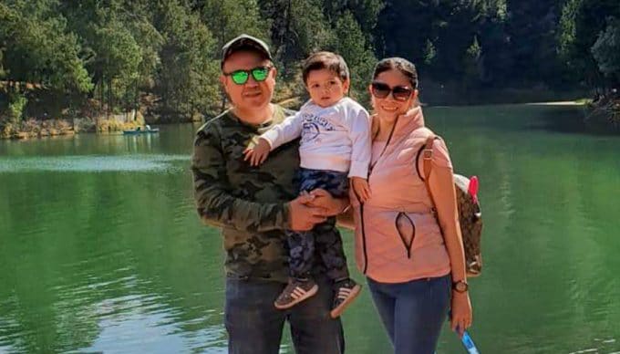 Claudia and her husband with their son Matías – Ingenes family