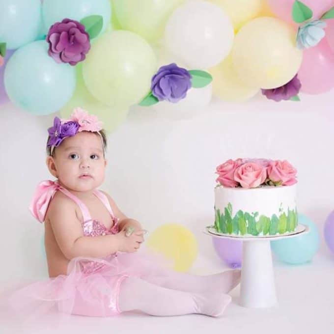 Isabela, hija de Lorena en su primer cumpleaños