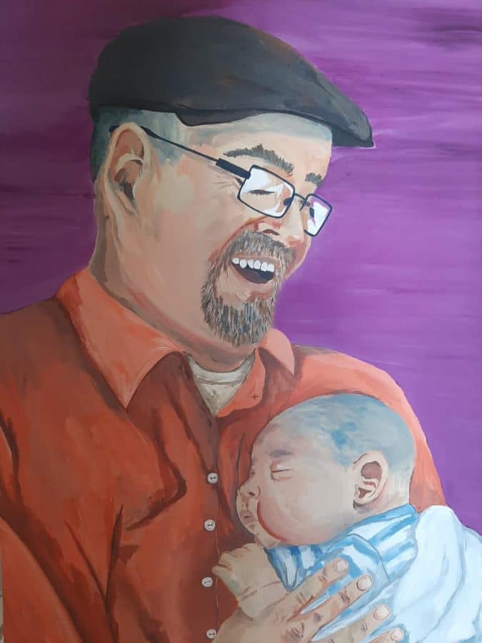 Retrato de Santiago junto a su padre, quien lo cuida desde el cielo – Familia Ingenes