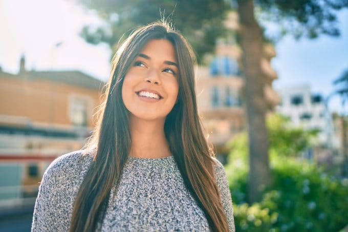 Woman happy after freezing eggs