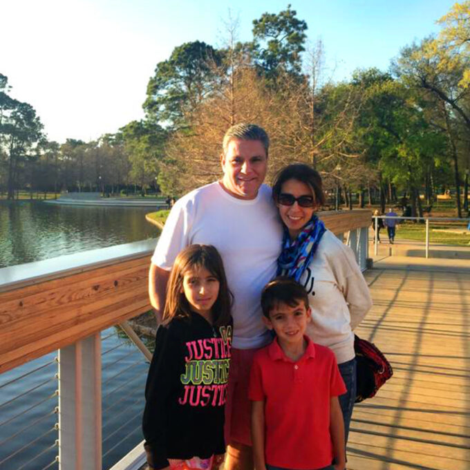 Happy family after assisted reproduction treatment