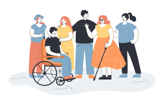 embarazo y discapacidad ilustración mujeres diversas