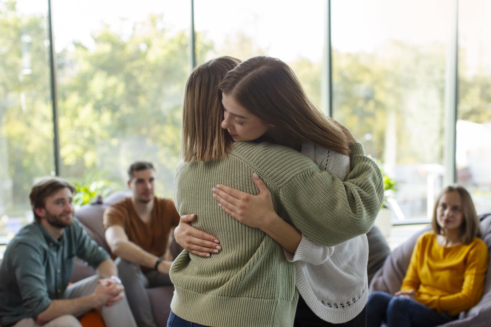 Psychological support session during fertility treatment