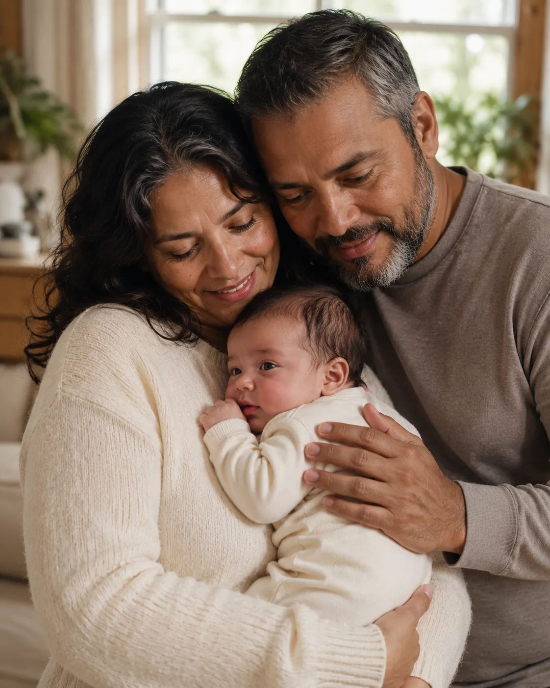 Ingenes family with their baby after a personalized fertility treatment