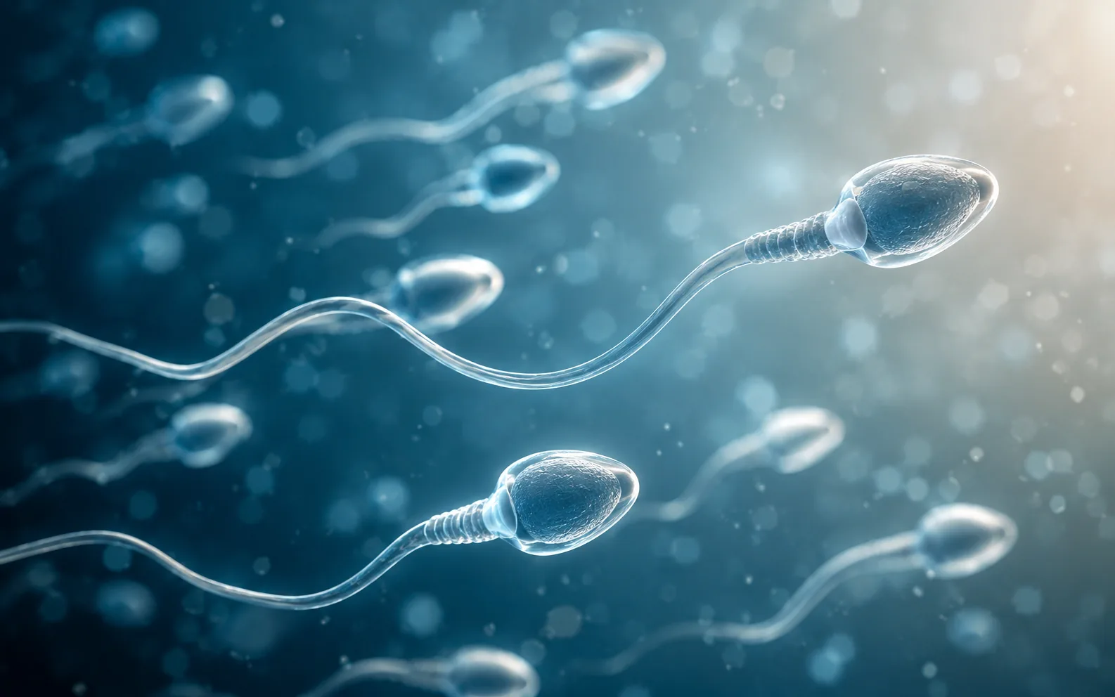 Imagen científica de espermatozoides humanos preservados por criopreservación en Ingenes