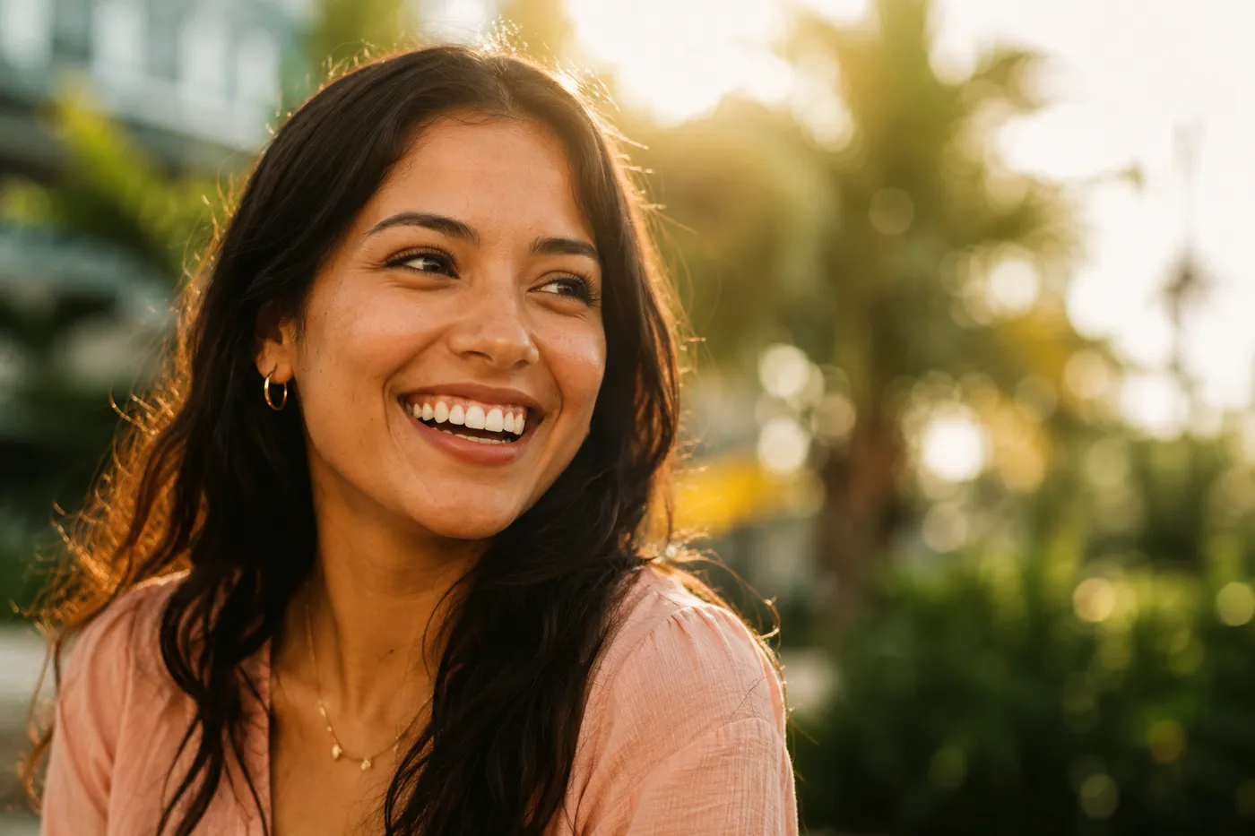 Mujer joven sonriente, candidata al programa de donación DonaVida de Ingenes