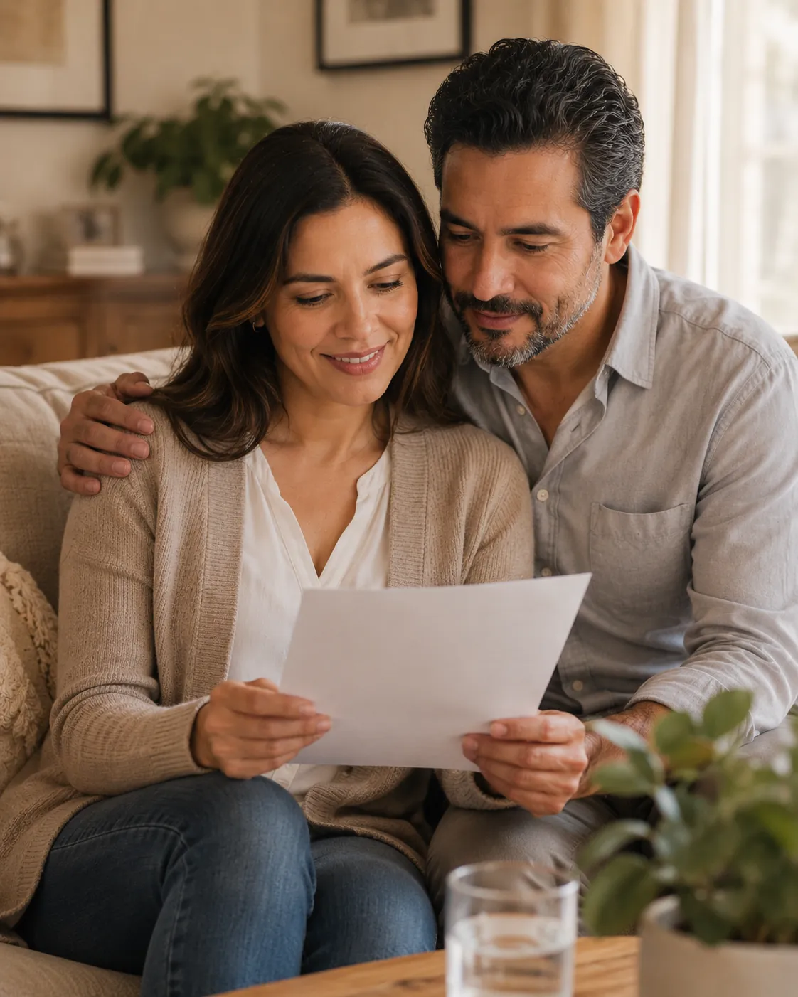 Couple receiving the result of the embryo genetic study