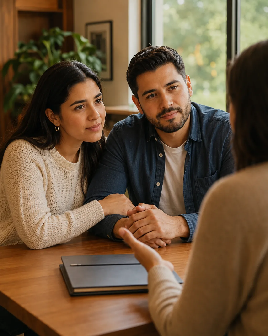 Couple receiving personalized genetic counseling