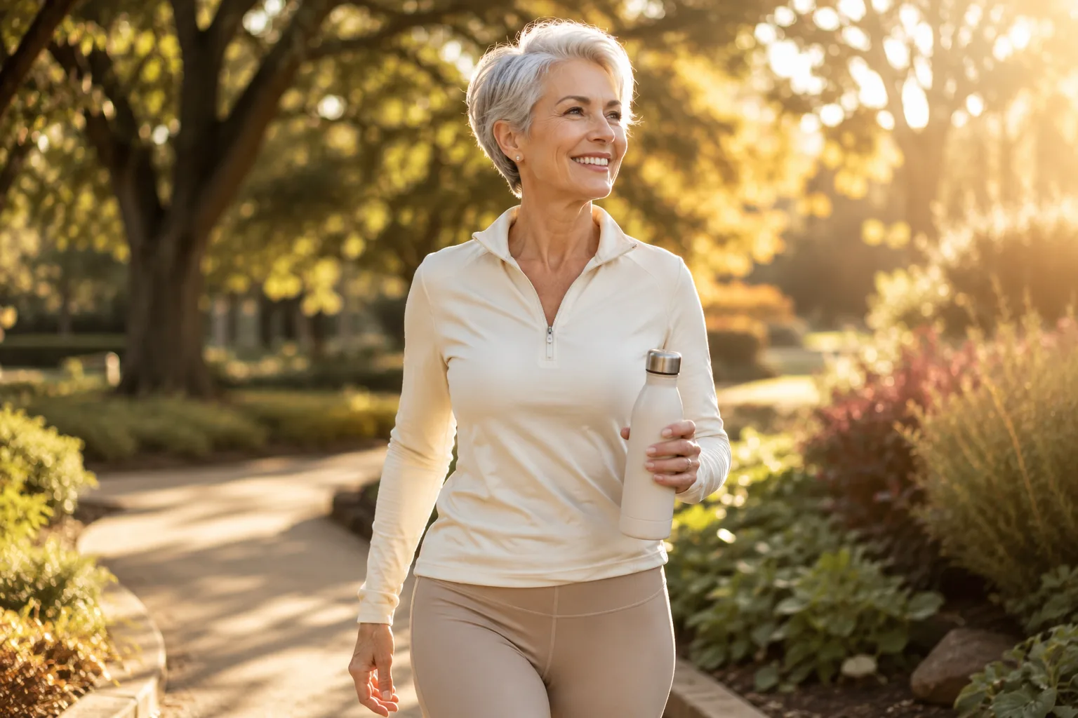 Persona madura con vitalidad y energía tras protocolo Procelk® de wellness y longevidad