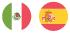 imagen de bandera España y México